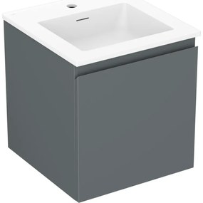 Mexen Orio szafka łazienkowa 45 cm z umywalką Otis, 1 szuflada, grafit mat/biała mat - 91A10-04547-1-BF66-W18M01
