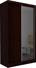 Szafa Przesuwna PATRIZIA 150 cm z Lustrem Szafa Dwudrzwiowa Wenge