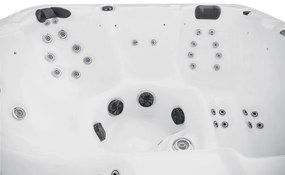 JACUZZI OGRODOWE PREMIUM WANNA  SPA 5-OSOBOWA WHITE OBUDOWA BROWN 195x195 CM