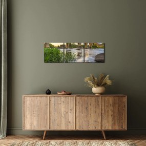 Obraz - Most kolejowy w Richmond (z zegarem) (90x30 cm)