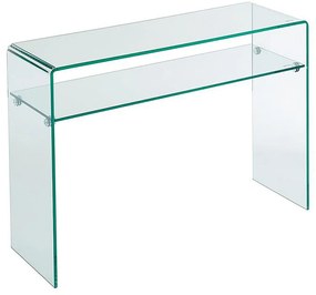 Konsola - 1 wnęka - szkło hartowane - przezroczysta - STILEOS