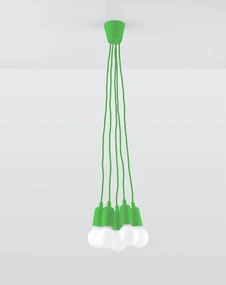 Lampa wisząca DIEGO 5 zielona SOLLUX  LIGHTING