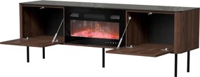 Stolik pod telewizor 150 cm z kominkiem Solano RTV-1 Halmar, orzech