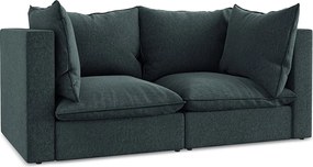 2-osobowa kanapa modułowa - z tkaniny welwetowej - morski - MANAO