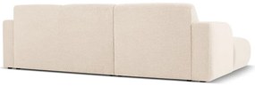 Beżowy narożnik z materiału bouclé (lewostronny) Molino – Micadoni Home