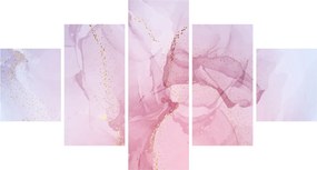 Obraz - Różowe plamy (125x70 cm)