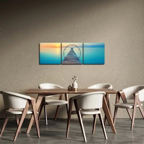 Obraz - Molo do nieskończoności (z zegarem) (90x30 cm)