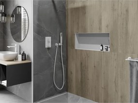 Mexen X-Wall-NR półka wnękowa bez kołnierza 75 x 30 cm, biała - 1921753010