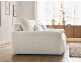 Biała sofa z tkaniny szenilowej 264 cm Ivane – Bobochic Paris
