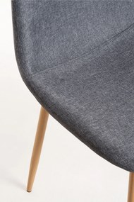 Zestaw 4 Krzese Teok Tkanina