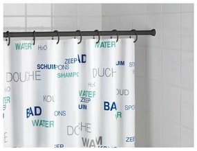 Czarny drążek teleskopowy na zasłonę prysznicową Wenko Shower Curtain Rod, 70x115 cm