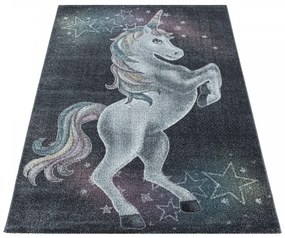 Dywan dziecięcy Jednorożec szary 200 cm x 290 cm
