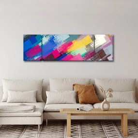Obraz - Kolorowe pociągnięcia pędzlem (170x50 cm)
