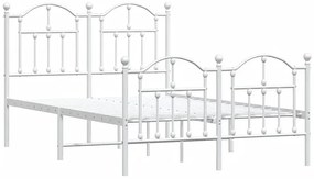 Białe metalowe łóżko industrialne 120x200 cm R2-H80