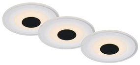 Briloner - ZESTAW 3x LED Łazienkowa oprawa wpuszczana LED/6W/230V IP44 czarna