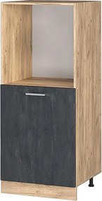 Szafka kuchenna czarny beton 60x57x143 r-line