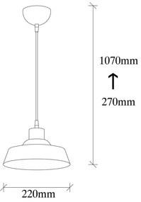 Lampa wisząca w kolorze złota z metalowym kloszem ø 22 cm Berceste – Opviq lights