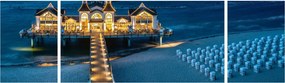 Obraz - hotel na plaży (170x50 cm)