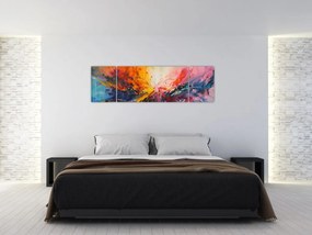 Obraz - Abstrakcja kolorów (170x50 cm)