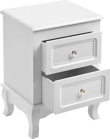 Stolik nocny 30x38x52 cm biały