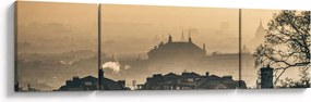 Obraz - Miasto pod mgłą (170x50 cm)