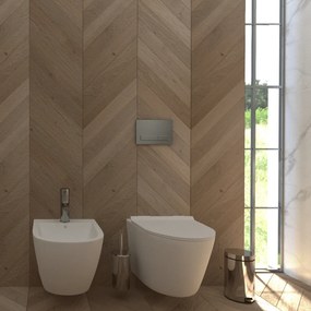 Deska sedesowa biała typu Slim 46 x 36 cm do wiszącej miski WC DECOS