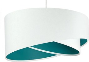 Lampa wisząca GEMSTONE WHITE biała/turkusowa