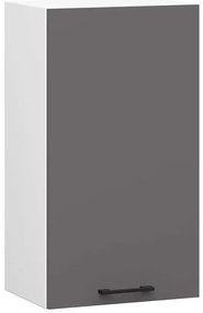 Szara minimalistyczna górna szafka kuchenna - Vivienne 15X 40 cm