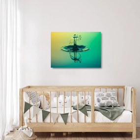 Obraz na szkle - kropla wody (70x50 cm)