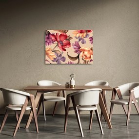 Obraz na szkle - Vintage Flowers (70x50 cm)