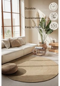 Okrągły dywan z juty dwustronny w kolorze kości słoniowej ø 200 cm Braided Ivory – Hanse Home