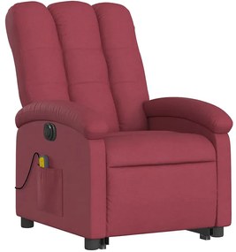 Czerwony rozkładany fotel z funkcją masażu A2-W97