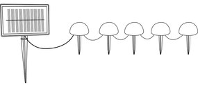 Solarne lampy zewnętrzne zestaw 5 szt. ø 15 cm – Garden Pleasure