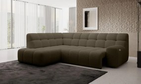 Narożnik COCOON L z elektryczną regulacją siedziska Lewostronny w tkaninie JAGUAR 08