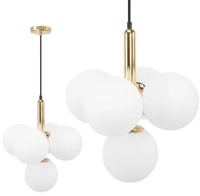 LAMPA SUFITOWA WISZĄCA ZŁOTA APP1574-5CP