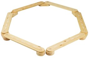 Tor sensoryczny z litego drewna sosnowego w naturalnym kolorze 10x408x5 cm Montessori – Meowbaby