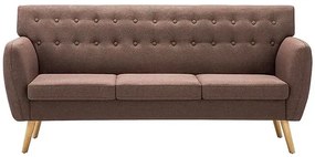 3-osobowa brązowa sofa pikowana Trovi