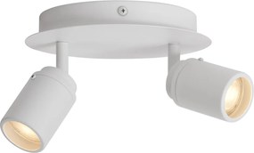 Nowoczesny reflektor łazienkowy biały 2-punktowy IP44 - Ducha