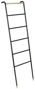 Czarna metalowa drabina dekoracyjna Loft – Wenko
