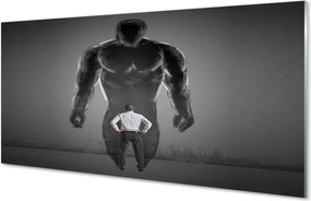 Szkło do Kuchni na Ścianę Rzeźba Męskich Mięśni