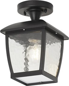 Klasyczna lampa sufitowa czarna IP44 - Leuven