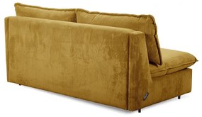 Żółta sztruksowa rozkładana sofa 184 cm Isadora – Bobochic Paris