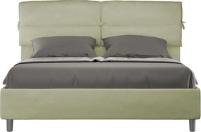 Łóżko bez stelaża tapicerowane 160x200 microfibra Zielony Nandy