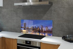 Panel Szklany Most w Blasku Zachodzącego Słońca