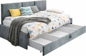 Szary tapczan z wysokim oparciem E7-L43