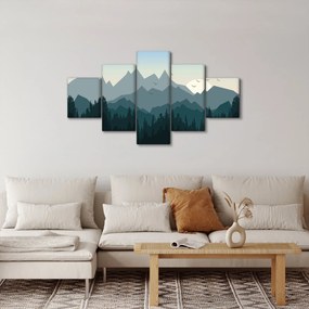 Obraz - Góry oczami grafika (125x70 cm)
