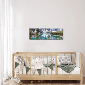 Obraz - Park Narodowy Banff (z zegarem) (90x30 cm)