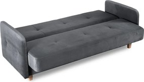 Sofa z Funkcją Spania CUBA Rozkładana Wersalka Dwuosobowa Szara Nowoczesna do Salonu