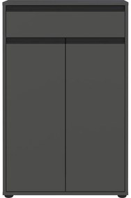 Antracytowa wysoka szafka łazienkowa 63x98 cm Lemont – Germania