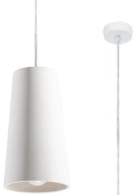 Biała ceramiczna lampa wisząca Sollux Armica